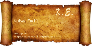 Kuba Emil névjegykártya
